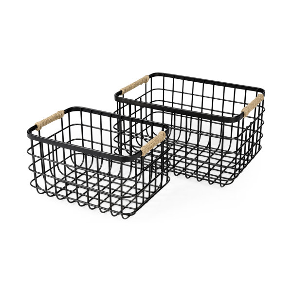 Rebrilliant 2 Piece Wire Basket Set Wayfair